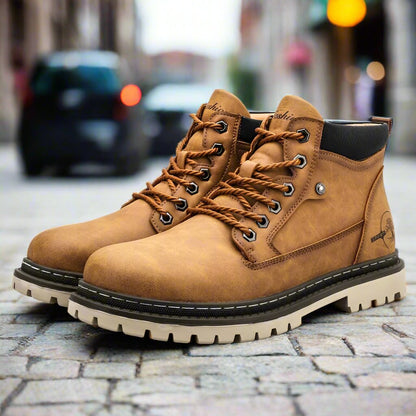 Tough Waterproof Leather Boots for Men - Nocini