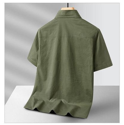Men's Casual Short Sleeve Work Shirt
