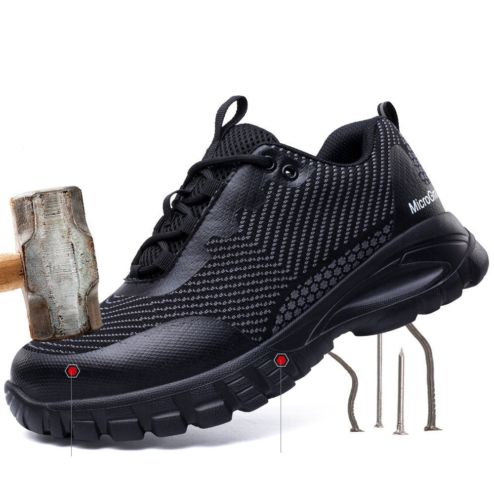 Durable Waterproof Black Work Boots for Men