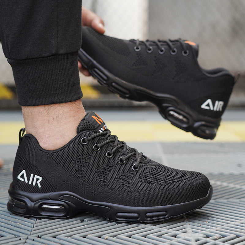Durable Waterproof Black Work Boots for Men