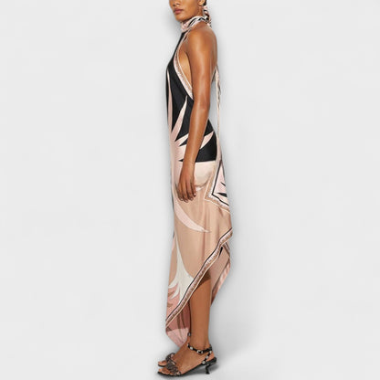 Elegant Silk Strap Evening Gown