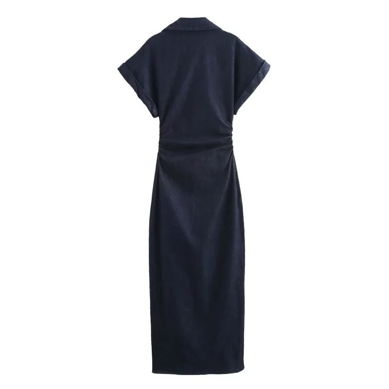 Slim Fit Blue Jeans Dress for Women