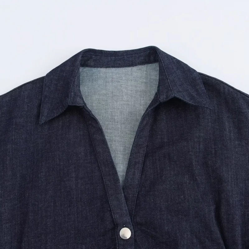 Slim Fit Blue Jeans Dress for Women