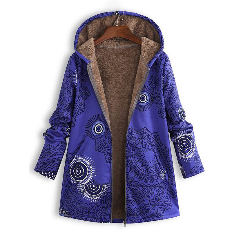 Retro Style Quilted Jacket with Zip Pockets