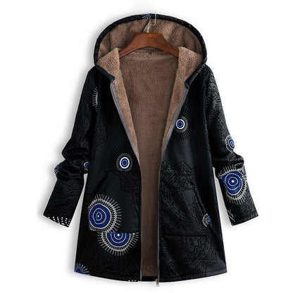 Warm Women's Spring Parka with Hood and Pockets