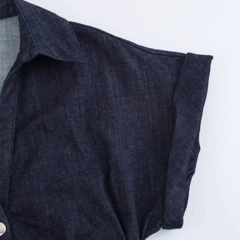 Slim Fit Blue Jeans Dress for Women