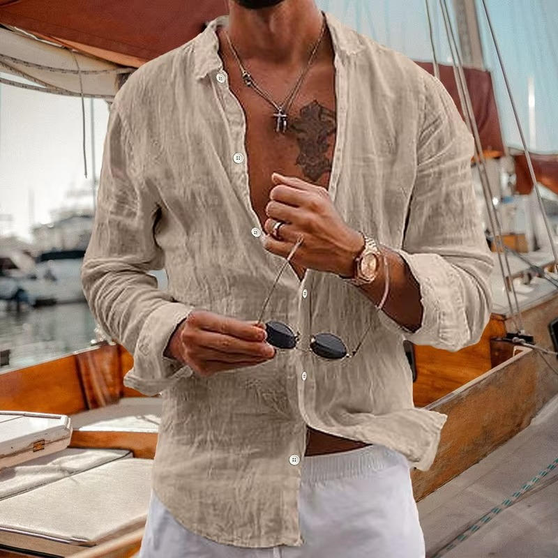 Casual Summer Mens Cotton Shirts - Pexav