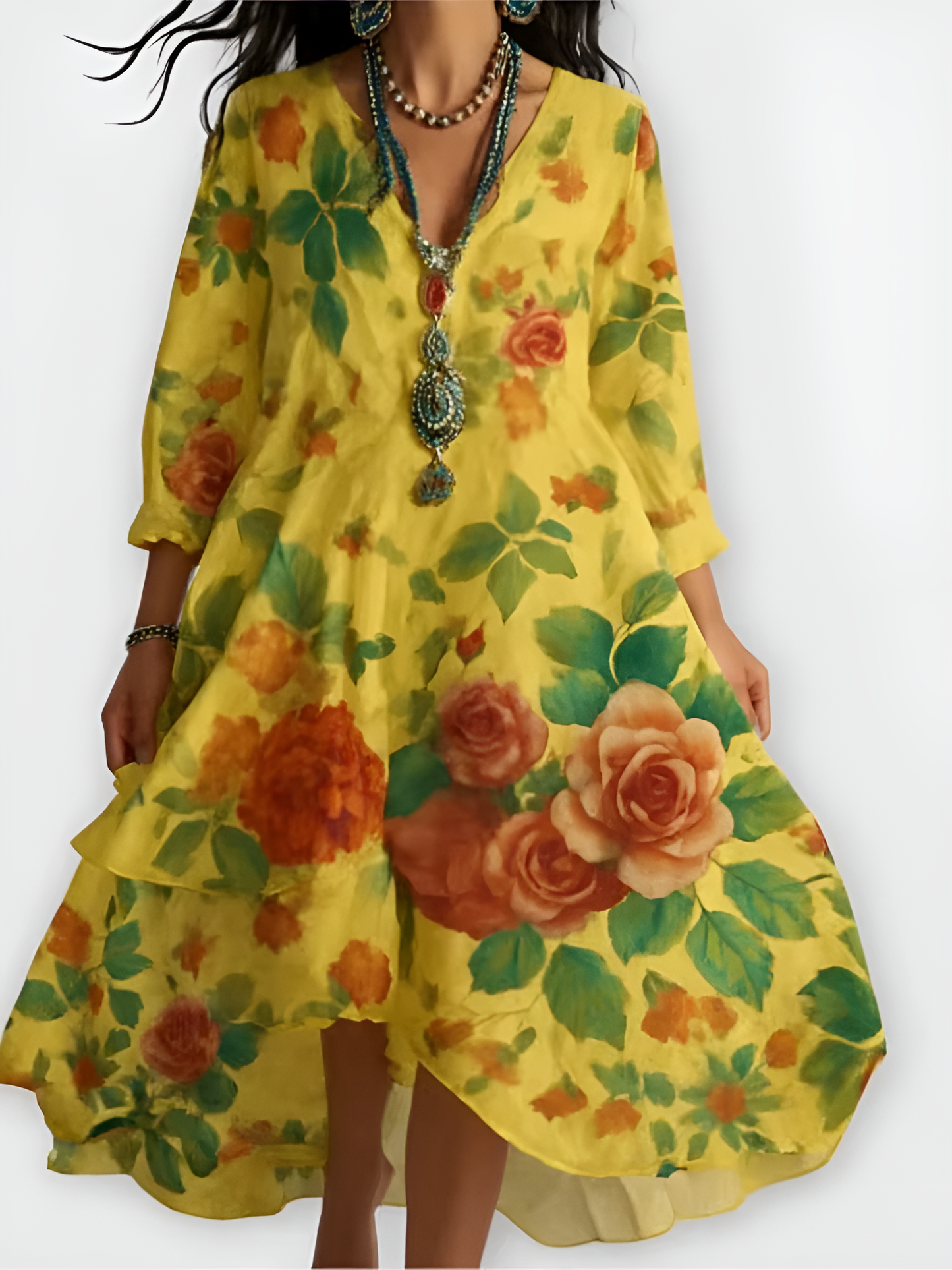 Beautiful Retro Long Summer Dress