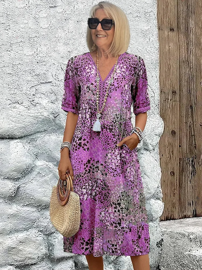 Vibrant Knee Length Party Dress