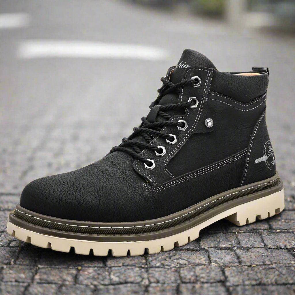 Tough Waterproof Leather Boots for Men