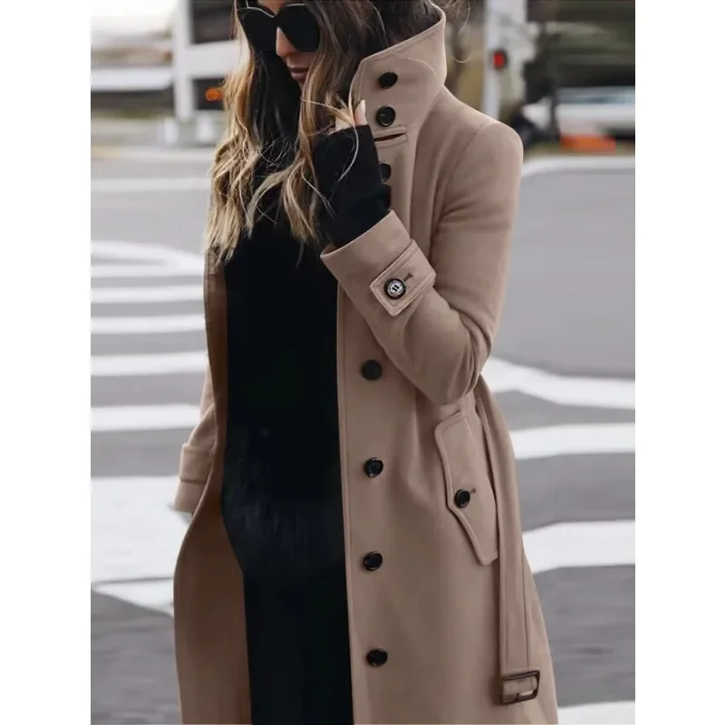 Classic Fit Women's Wool Winter Coat - Nocini