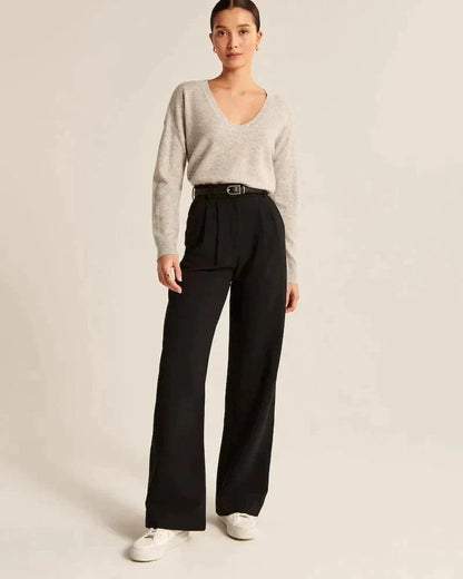 Ladies Comfortable Wide Leg Trousers