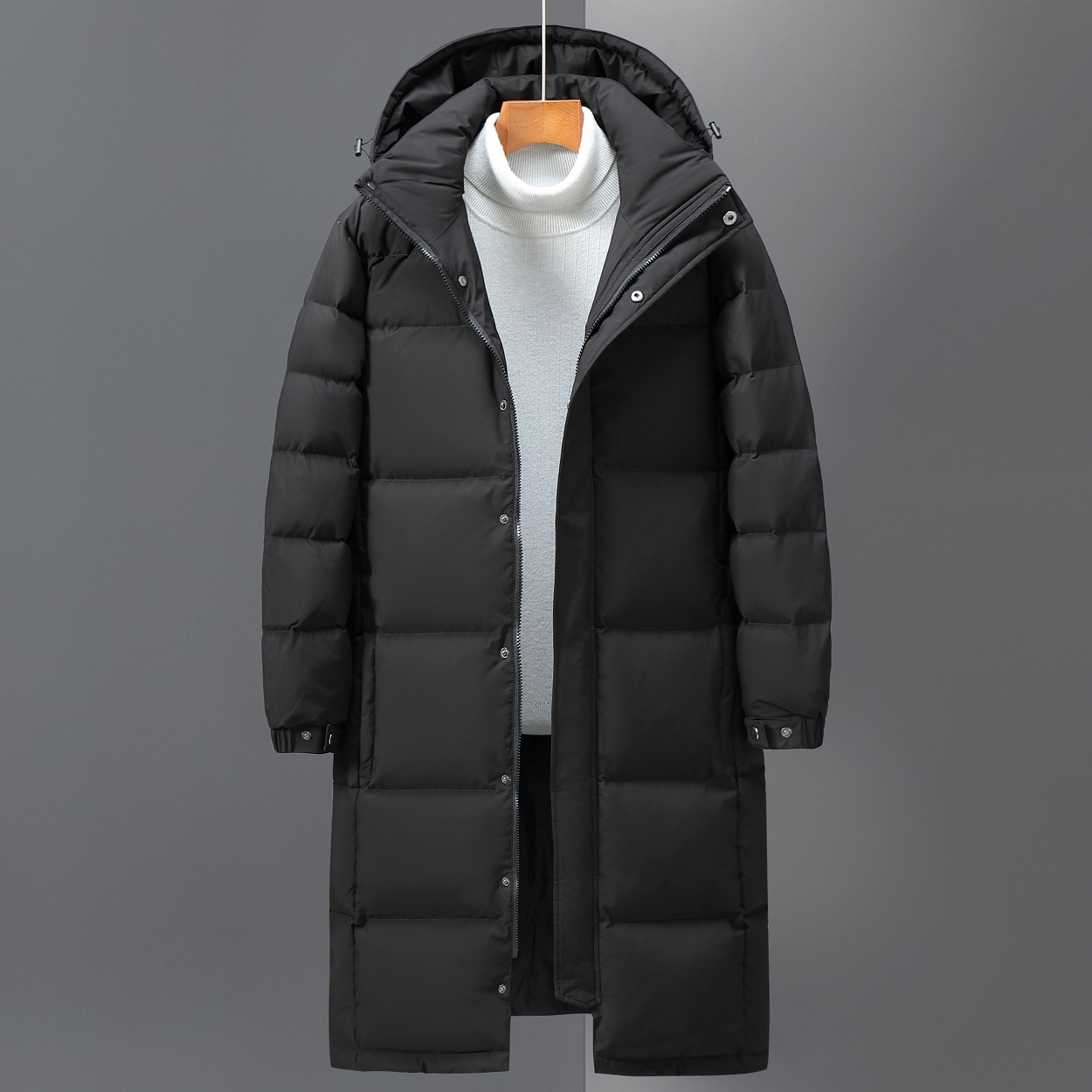 Waterproof Hooded Men's Long Coat