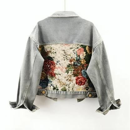 Ladies Vintage Flower Jeans Jacket