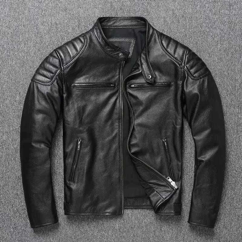 Men's Classic Biker Leather Jacket