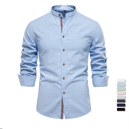 Relaxed Fit Mens Cotton Long Sleeve Tee - Pexav