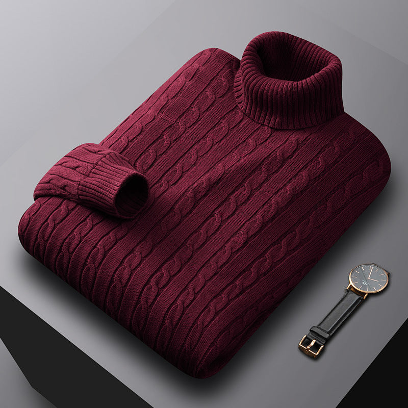 Drake | Men's Classic Crew Neck Cable Sweater - Olytrend