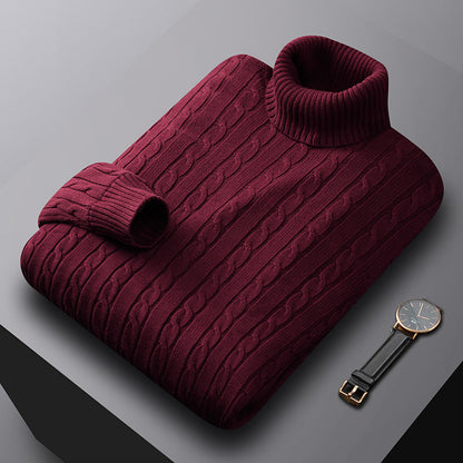 Drake | Men's Classic Crew Neck Cable Sweater - Olytrend