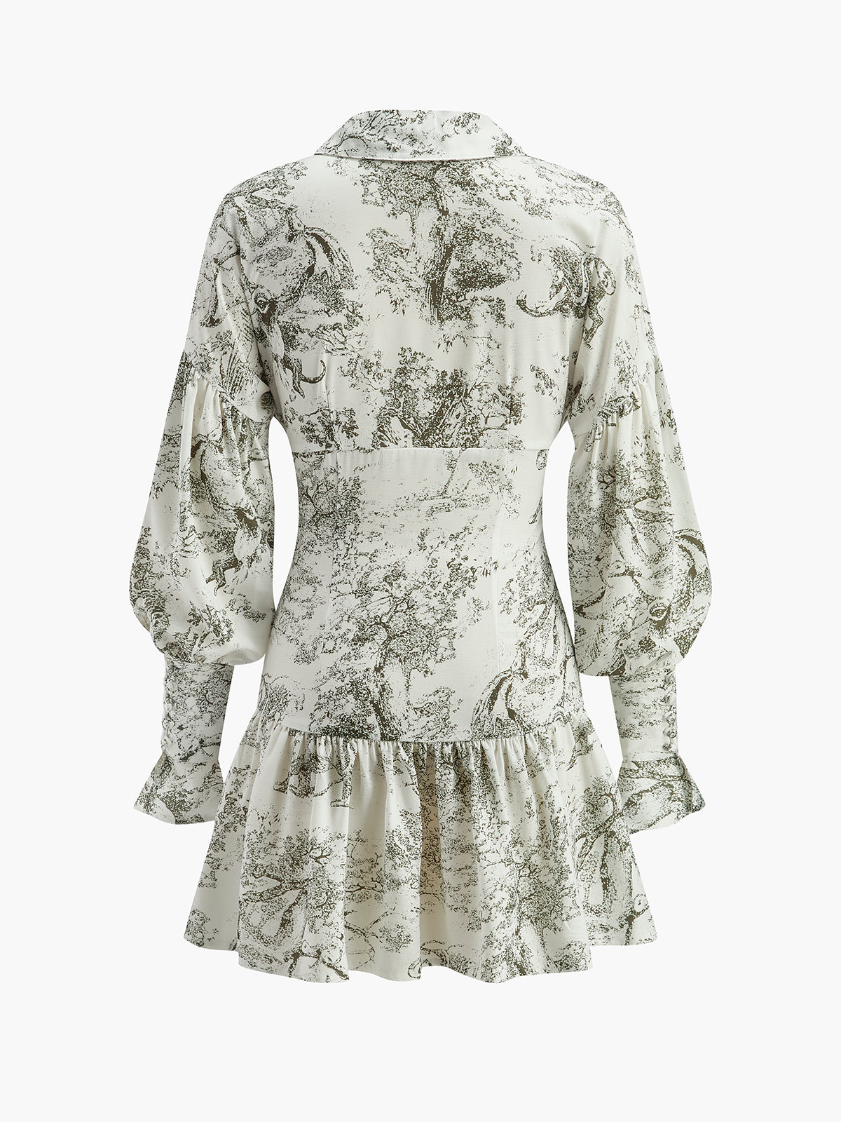 Casual Floral Ruffle Sleeve Summer Dress