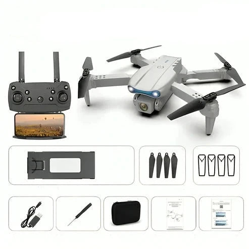 Drone with Dual Camera - AeroVision-White-Nora Luxe