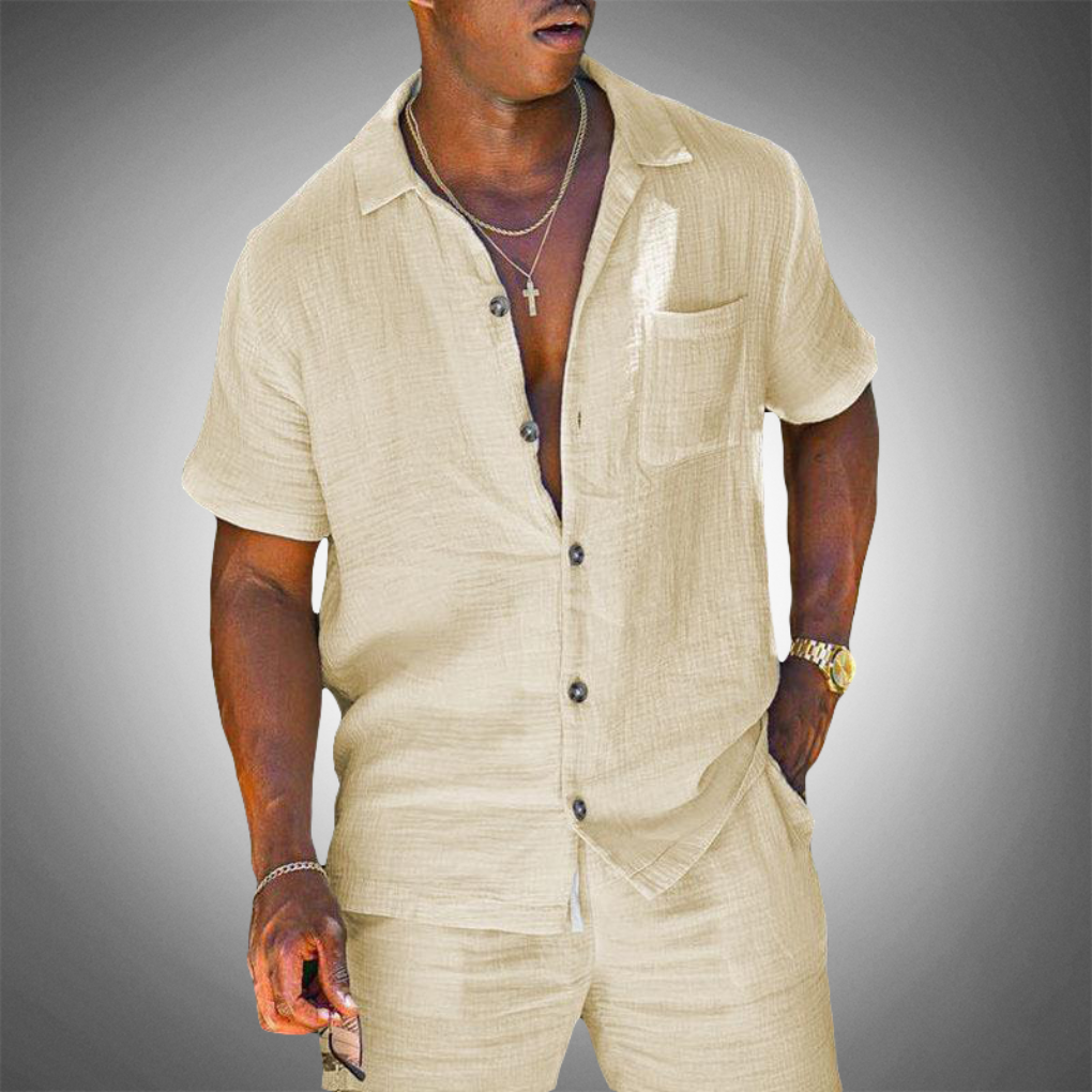Relaxed Fit Men's Linen Suit