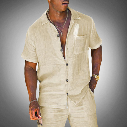 Relaxed Fit Men's Linen Suit