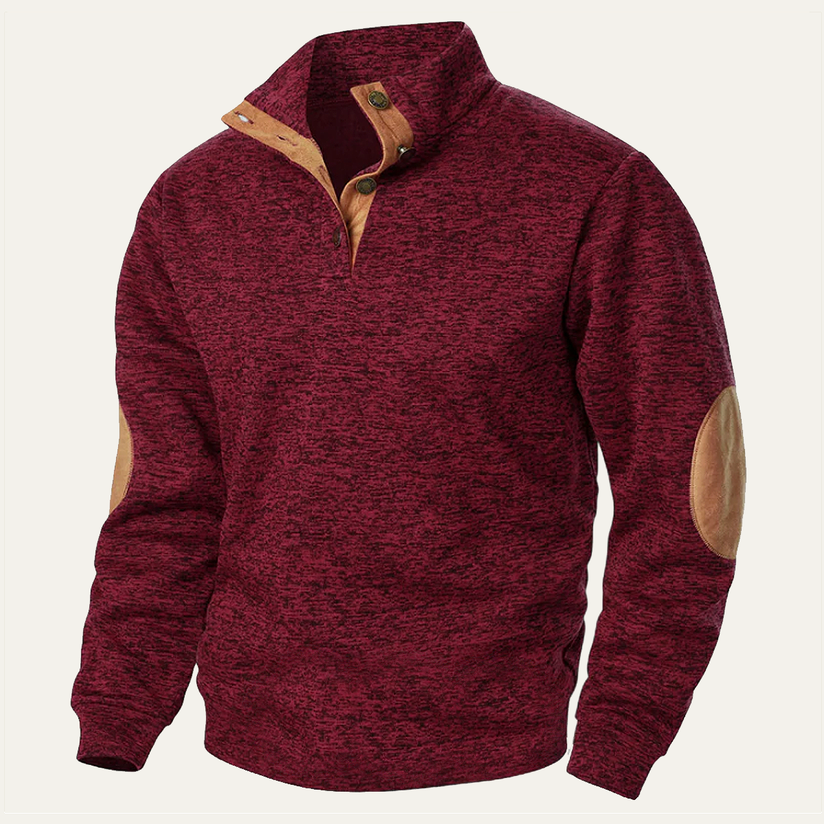 Classic Men's Cable Knit Sweater with Patch Elbows - Nocini