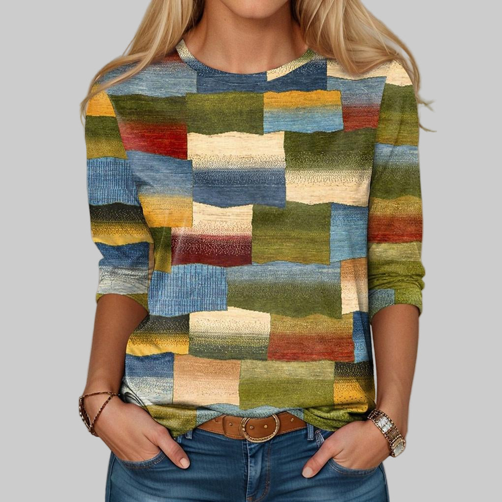 Colorful Casual Crew Neck T Shirt – Relaxed Fit - Olytrend