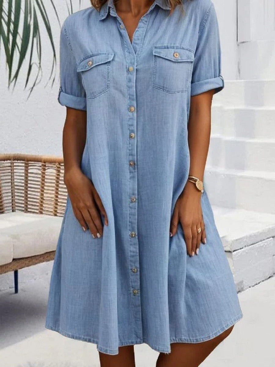 Casual Short Sleeve Dress for Women - Nocini