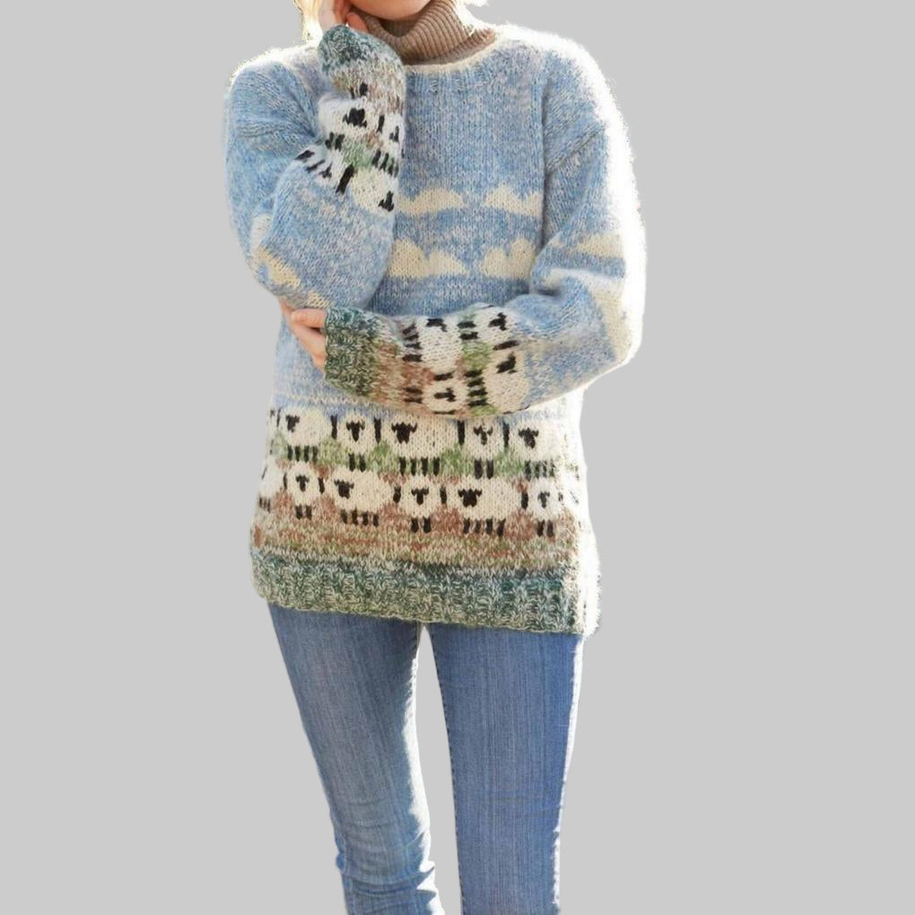 Cozy Women's Cable Knit Winter Sweater - Olytrend