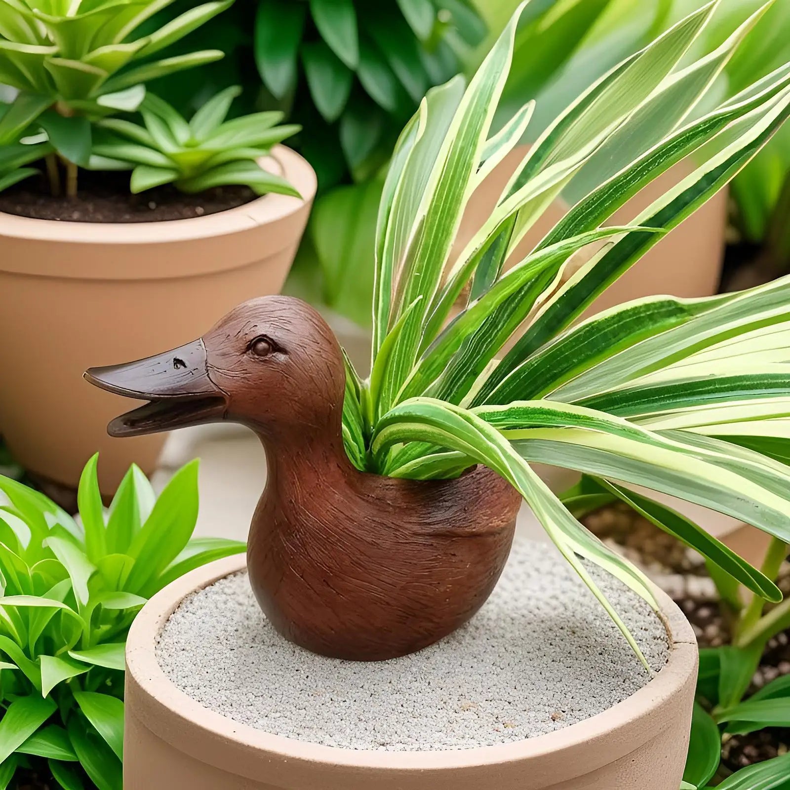 Duck Statue Flowerpot - QuackyPlanter-Nora Luxe