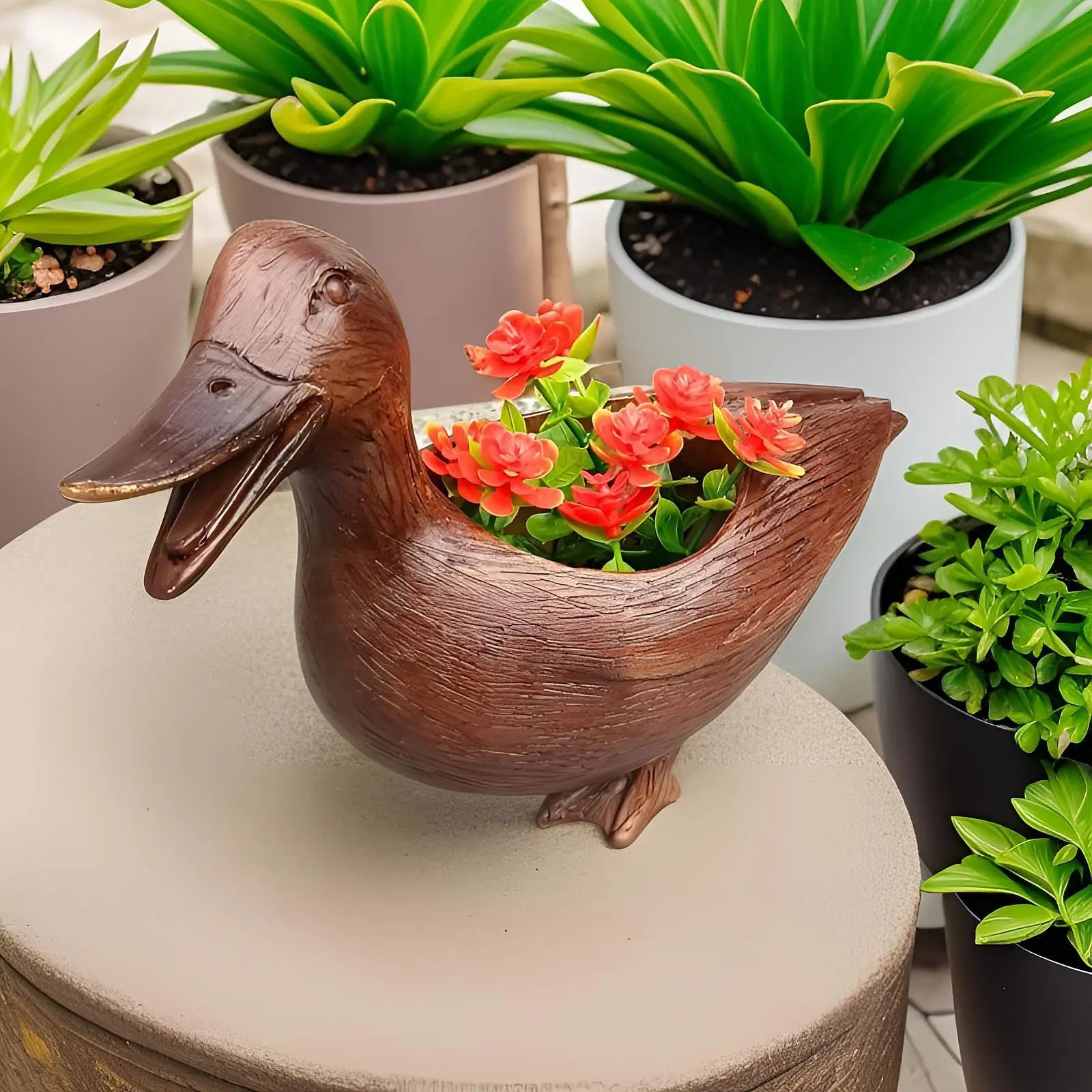 Duck Statue Flowerpot - QuackyPlanter-Nora Luxe