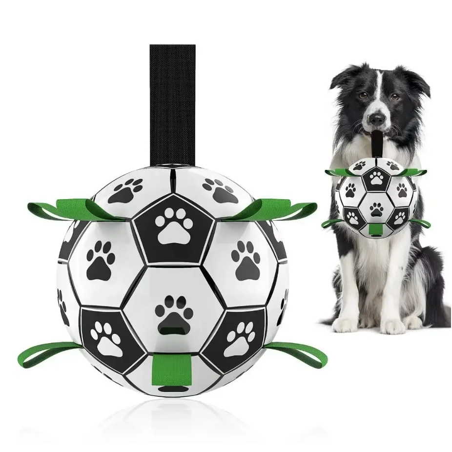 Tough Rubber Dog Tug Toy with Handles - Pexav