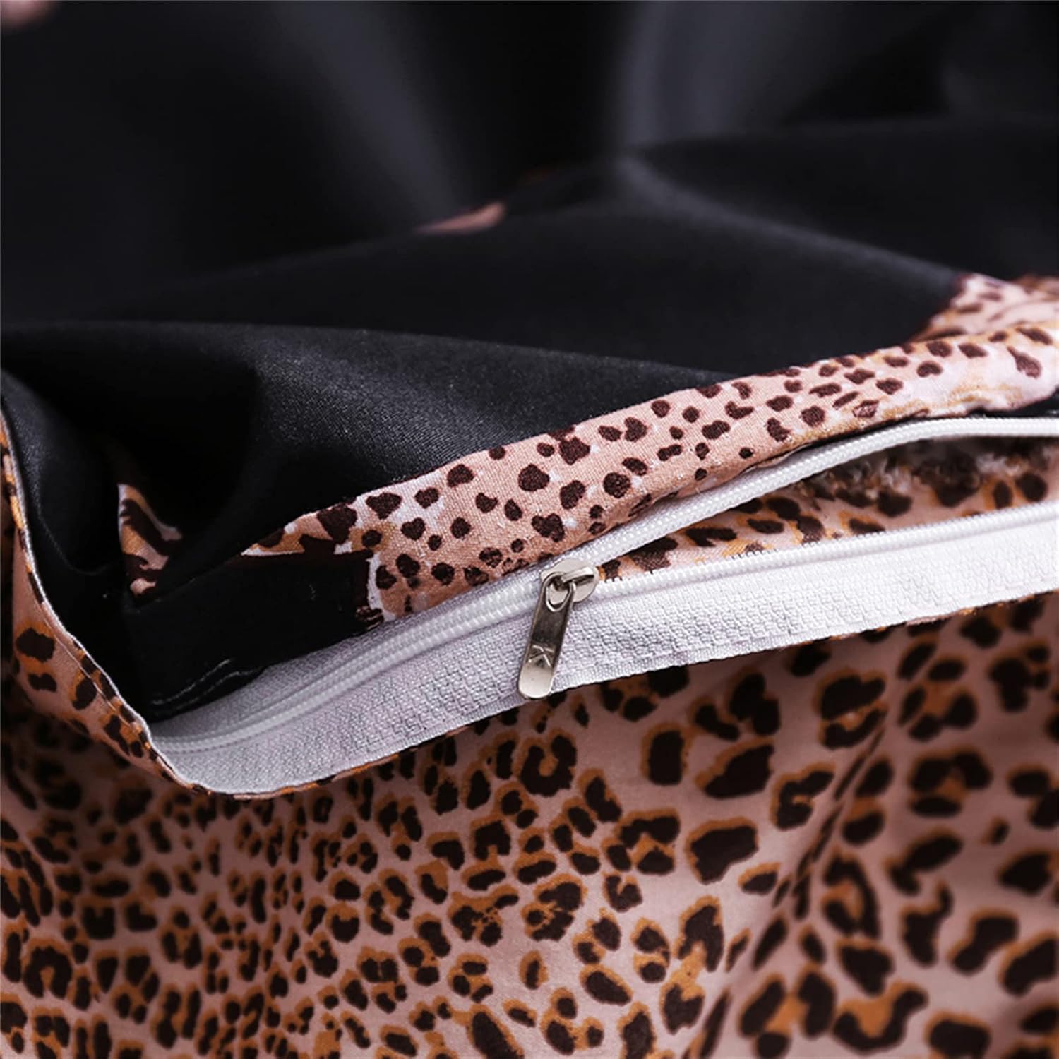 Contemporary Cotton Leopard Print Duvet Cover Set