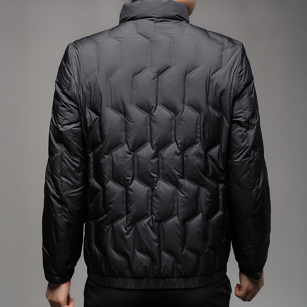 Warm Quilted Puffer Coat with Zip Front