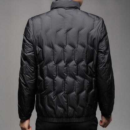 Warm Quilted Puffer Coat with Zip Front