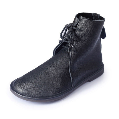 Comfortable Lace Up Winter Boots - Olytrend