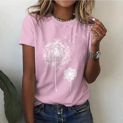 Relaxed Fit Ladies Graphic Tee Shirt