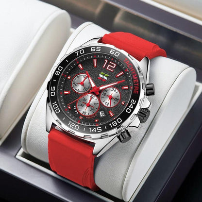 Dynamic Watch for Every Occasion - Eleganzio-Silver - Red-Nora Luxe