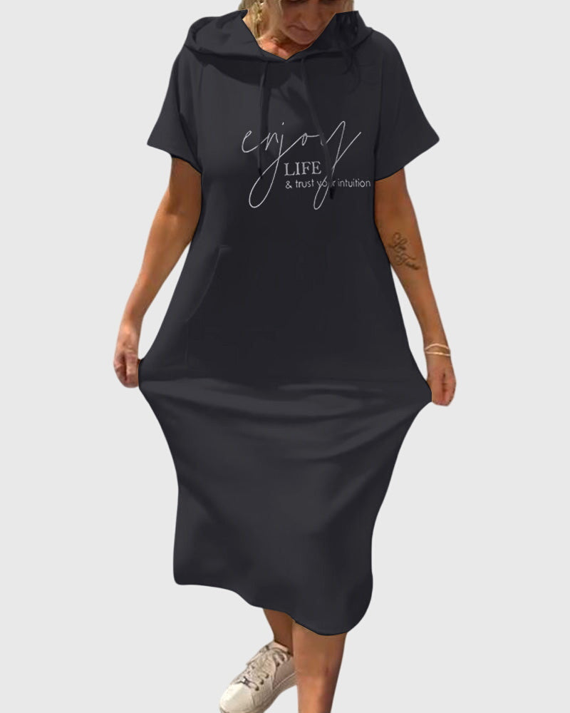 Relaxed Fit Hooded Dress