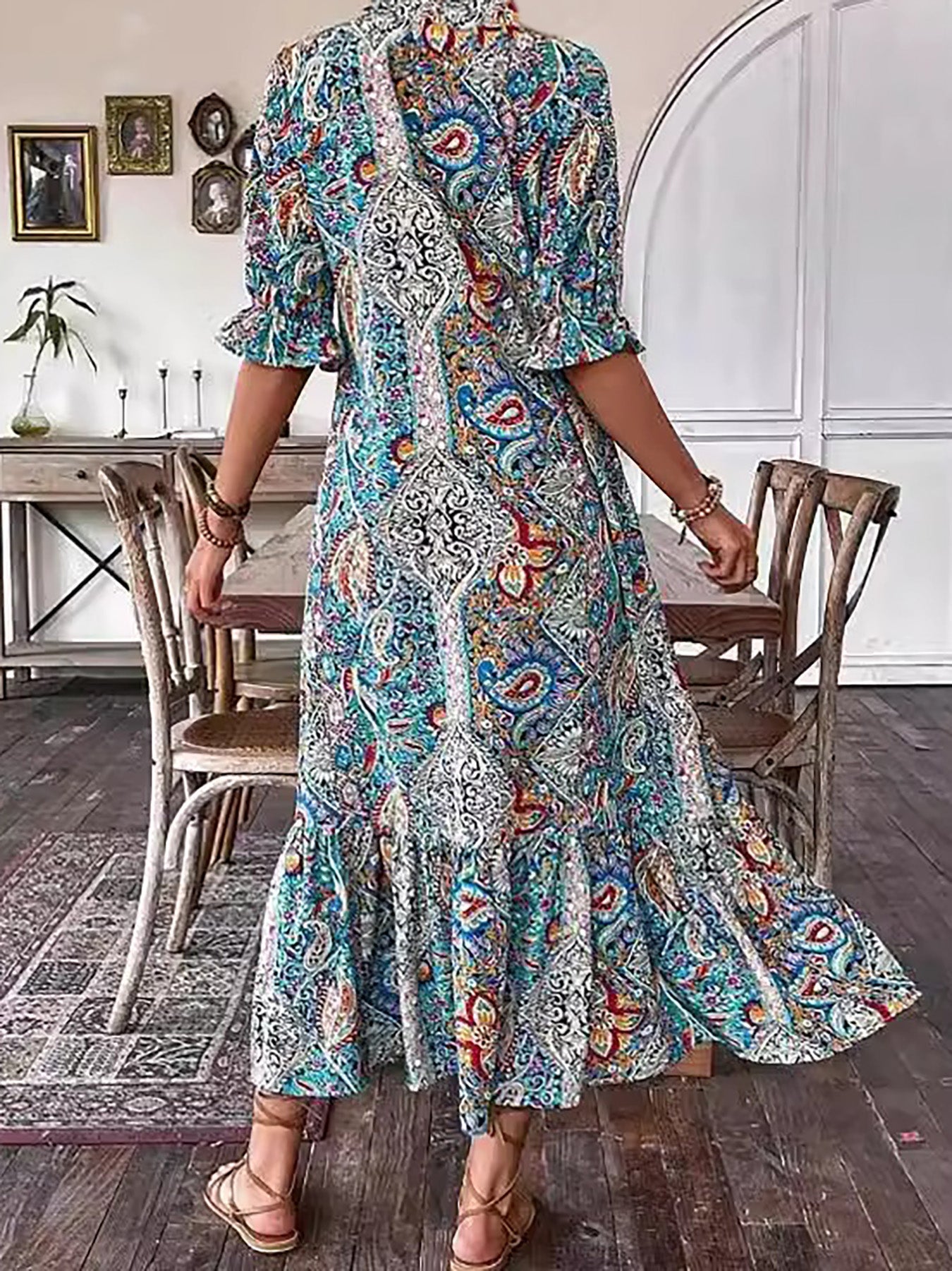 Stylish Bohemian Long Evening Dress