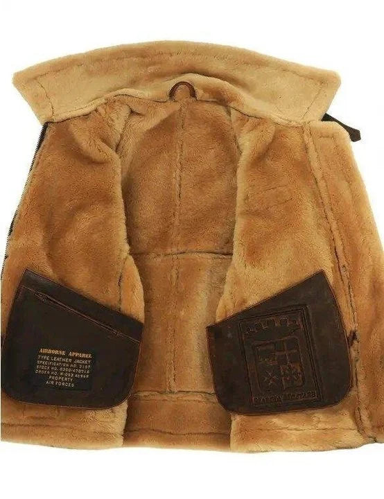 Men's Classic Leather Flight Bomber Jacket