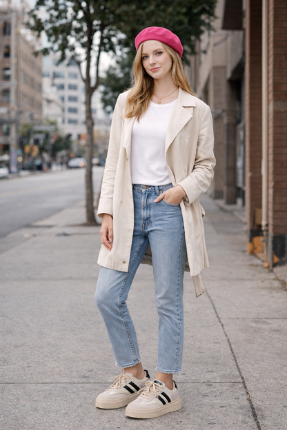 Vintage Style Low Top Sneakers with Platform Sole - Nocini