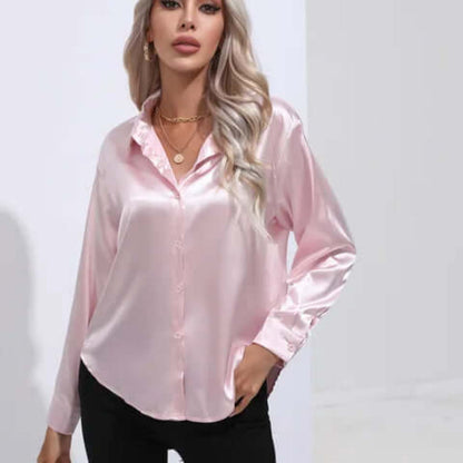 Ladies Soft Flowy Long Sleeve Top