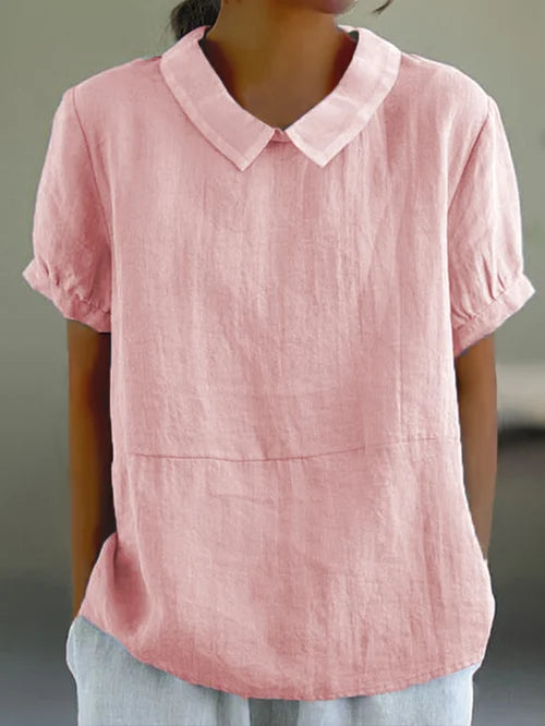 Relaxed Fit Soft Cotton Blend Casual Top