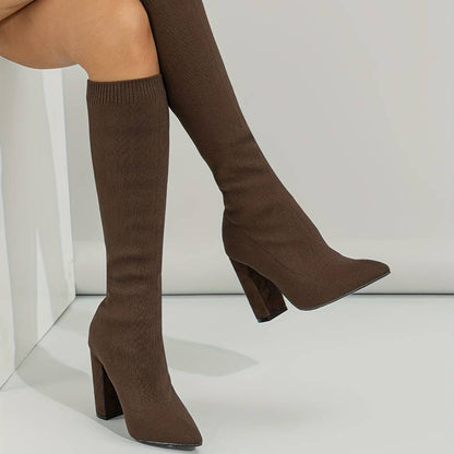 Women's Thick Cable Knit Tall Sock Boots