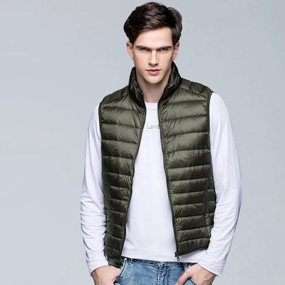Warm Padded Mens Vest Zip Up Jacket