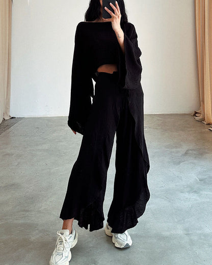 Breathable Cotton Two Piece Outfit