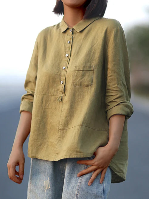 Stylish Ladies Formal Button Blouse - Olytrend