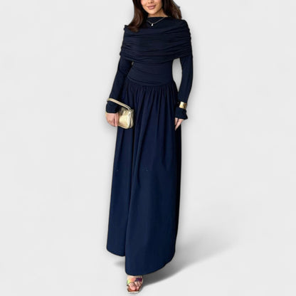Elegant Casual Folded Dress for Women